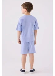 U.S. Polo Assn. بدلة برمودا للأولاد باللون الأزرق