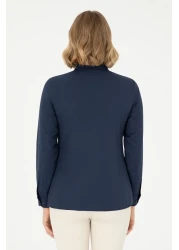 U.S. Polo Assn. Women's Navy Blue Long Sleeve Basic Shirt 50295704 -Vr033