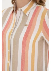 U.S. Polo Assn. Women's Linen Long Sleeve Shirt