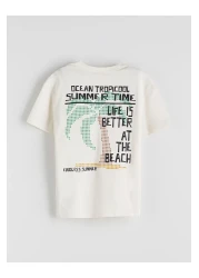 LC Waikiki Lcw Printed Boys' T-Shirt and Pocket Shorts 2-Piece