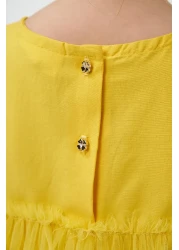 Minipodyum Girl's Bow Tulle Summer Birthday Special Occasion Dress