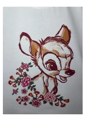 miniktavşanlarkids طقم تي شيرت وكابري لطيف للفتيات مصنوع من القطن بنسبة 100% بطبعة غزال - من عمر 1 إلى 10 سنوات