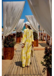 LOCCO Women's Mixed Pattern Dress Yellow