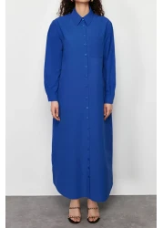  Modest فستان قميص منسوج بأزرار من Saks TCTSS24EB00137