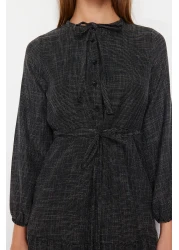  Modest تنانير سوداء منسوجة بطبقات TCTAW22EB0136