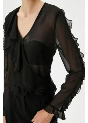 Koton بلوزة سوداء نسائية