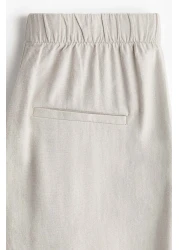 H&M Wide linen-blend trousers