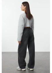  Collection Anthracite Colored - Low Waist Wide Leg Jeans Twoss24Je00147