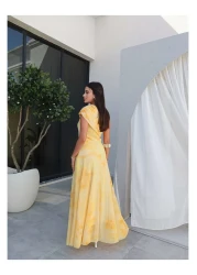 ESRAHELVACI فستان بنمط الباتيك بكتف واحد