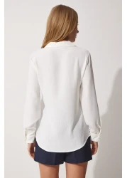 Happiness İstanbul Shawl Collar Draped Woven Shirt