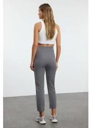  Collection بنطال منسوج بطول الكاحل عالي الخصر - تفاصيل كوليت، TWOSS20PL0515