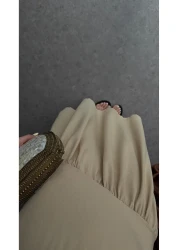 HAZELANNA فستان كريم الورد