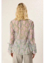  Collection قميص ملون بتفاصيل كشكش - TWOSS25GO00090