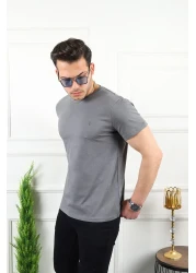 Kozik Men's Black-Grey-White Standard Fit Crew Neck 100% Cotton Non-Shrink 3-Piece Men's T-Shirt Pack