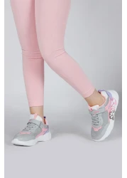 Jump 30013 Light Gray - Pink Girl's Sneaker Casual Sneakers