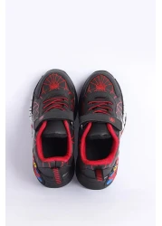 kidsfeet Black Spiderman Figured Velcro Boys' Shoes