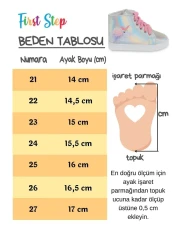 First Step Unicorn Embroidered Furry Pink Lace Detailed Zippered Silver Girl's Sneaker Sports Shoes-s-1003