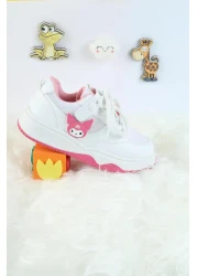 Moda Lime حذاء رياضي للأطفال للجنسين بتصميم خاص من Kuromi برباط وشريط فيلكرو