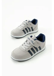 BOUIS حذاء رياضي للأطفال للجنسين - حذاء رياضي من الجلد الصناعي باللون الأزرق الداكن، برباط، فيلكرو فردي، مرن وخفيف الوزن