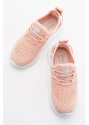 Ccway حذاء رياضي تريكو للأطفال 26-30 بودرة