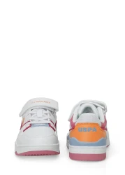 U.S. Polo Assn. حذاء رياضي مارتيل جونيور 5fx للفتيات باللون الأبيض