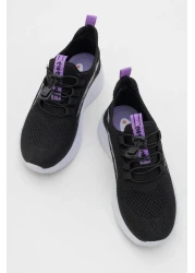 CCWAY AYAKKABI حذاء رياضي تريكو للأطفال 26-30 ليلك أسود