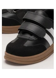 Liger Unisex Velcro Comfortable Lightweight Children's Sports Shoes Black