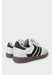 Liger Unisex Velcro Laced Children's Sports Shoes White - Black