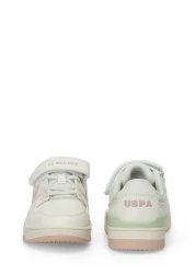 U.S. Polo Assn. حذاء رياضي للفتيات من MARTELL JR 5FX باللون البيج