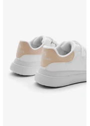 Tonny Black Children's Unisex White Powder Eva Faylon Sole Three Velcro Sneakers