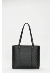 Pierre Cardin Black Monogram Women's Shoulder Bag 05PO22Y1572