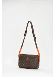 Pierre Cardin Brown Monogram Women's Shoulder Bag 05PO22Y1539