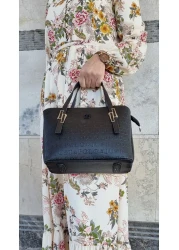 Just Polo حقيبة يد وكتف نسائية منقوشة بسحاب إغلاق طويلة قابلة للتعديل