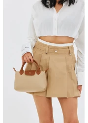 minebag Long Strapped Sahra Women's Crossbody Bag Beige