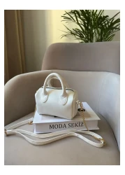 Moda Sekiz Women's Patent Leather Mini Cross Strap Hand and Shoulder Bag