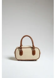 Çantacımstore Women's Straw Look Mini Tote Bag Brown