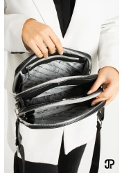 Just Polo Original Women's New Season 5 Compartment Luxury Soft Leather Adjustable Cross Column Strap Shoulder Bag