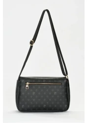 Pierre Cardin Black Monogram Women's Shoulder Bag 05PO22Y1550