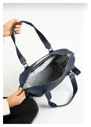 Just Polo Women's Navy Blue Hand and Shoulder Bag Large Size-6011