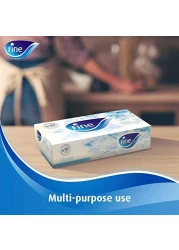 مناديل فاين للوجه بيضاء معقمة 2 طبقة 200 ورقة
