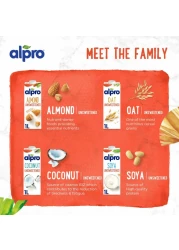 Alpro Almond Unsweetened Drink, 100% Plant-Based, Lactose Free 1L + Pack of 2