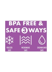 Lock &amp; LockClassic Plastic Rectangular Food Container Clear/Blue 360ml