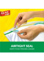 جلاد أكياس ساندويتشات بسحاب، 50 كيسًا، 14.4 × 16.5 سم