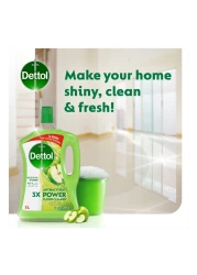 Dettol 3x Power Antibacterial Floor Cleaner Green Apple 3L