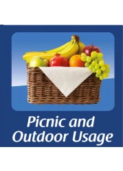 ألوكوزاي مناديل مطبخ من طبقتين بيضاء 60 منديلا 6 لفافات