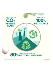 Carefree Organic Cotton Normal Unscented 30 Pantyliners White