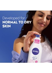 NIVEA Body Lotion, Normal to Dry Skin, Natural Glow, Vitamin C, 400ml