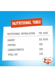 Kinder Chocolate Pack of 8 Bars, 100g