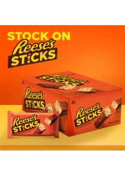 Reese&#39;s Stick Chocolate Flavour Coating Peanut Butter and Crispy Wafers, 42g Pack of 3