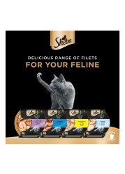 Sheba Filets with Natural Shredded Chicken Flavour in Gravy Wet Food for Cat, 60g